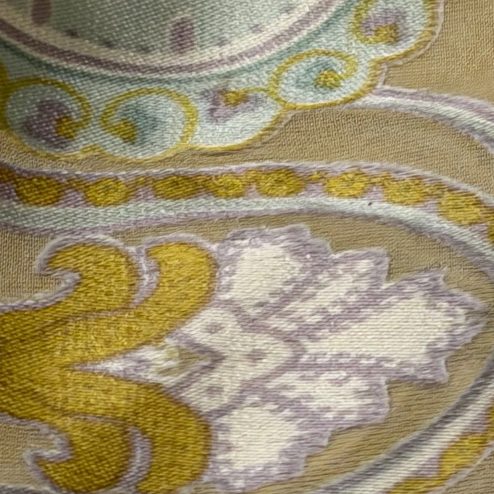 Unbranded silk Elegant Paisley Scarf 66”X20” made in Korea